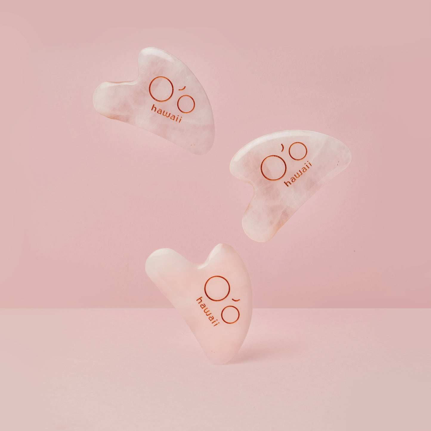 O'o Hawaii Rose Quartz Gua Sha Beauty Tool